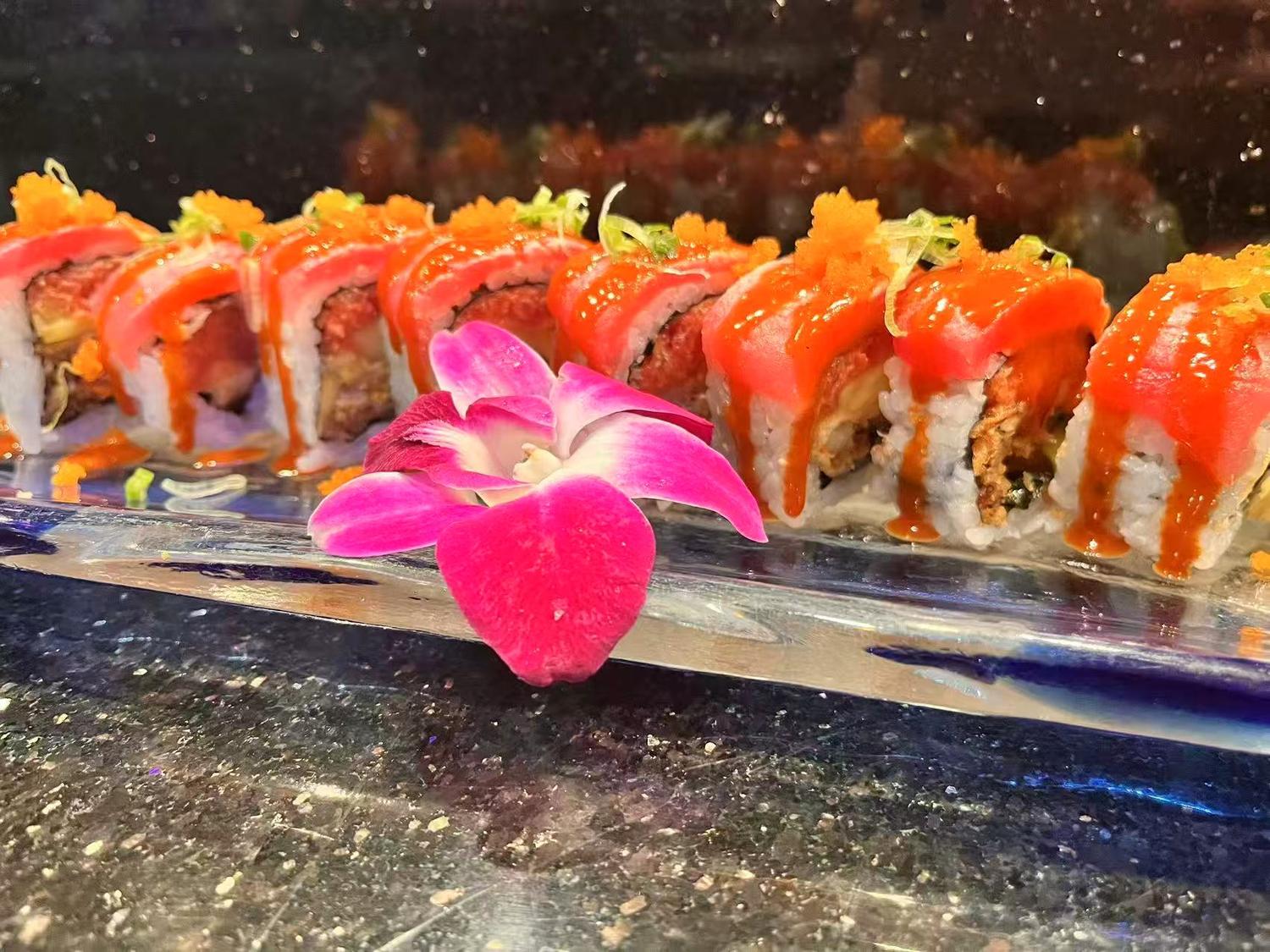 Spicy Red Dragon Roll at Neon Sushi, Japanese Restaurant in Schenectady Spicy Red Dragon Roll at Neon Sushi, Japanese Restaurant in Schenectady
