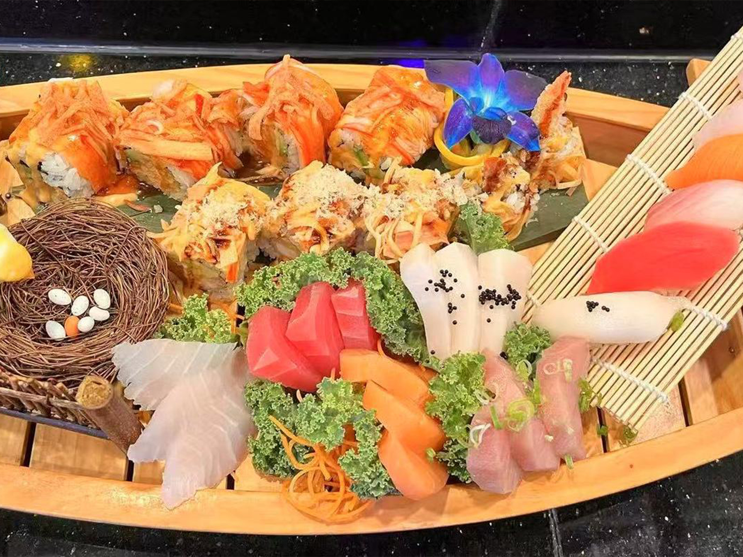 Sushi & Sashimi Boat for Two at Neon Sushi, Japanese Restaurant in Schenectady